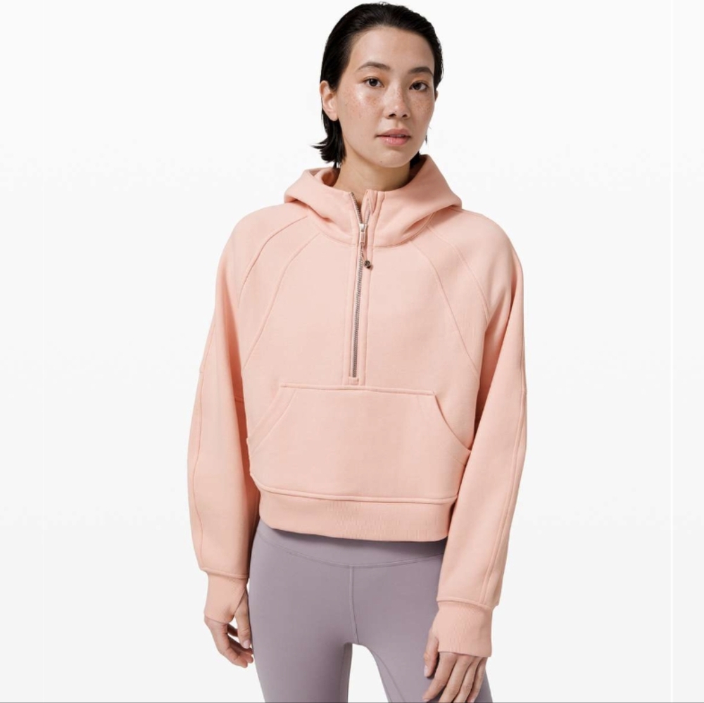 Lululemon Scuba Oversized 1/2 Zip Hoodie Pink Mist